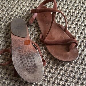 Pedro Garcia Tan Suede Sandals, size 39